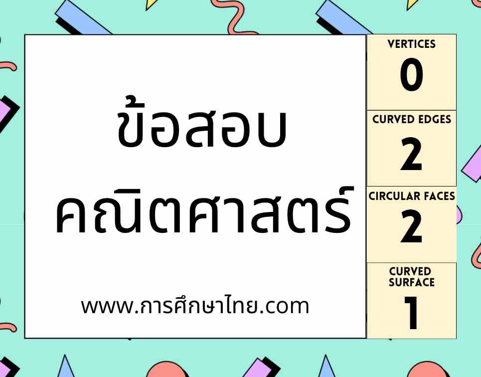 ข้อสอบ คณิตศาสตร์ ไฟล์เวิร์ด มีเฉลยแก้ไขได้