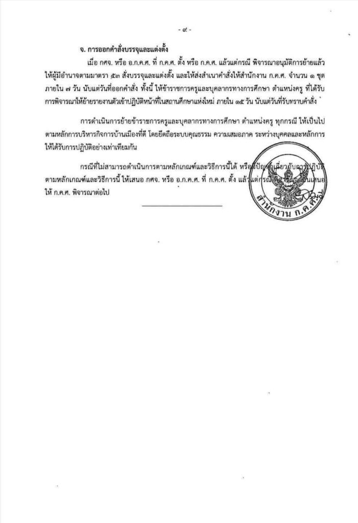 ประกาศแล้วเกณฑ์ย้ายครูใหม่ล่าสุด 2565