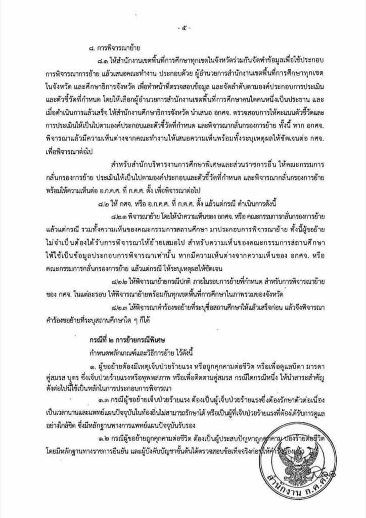 ประกาศแล้วเกณฑ์ย้ายครูใหม่ล่าสุด 2565