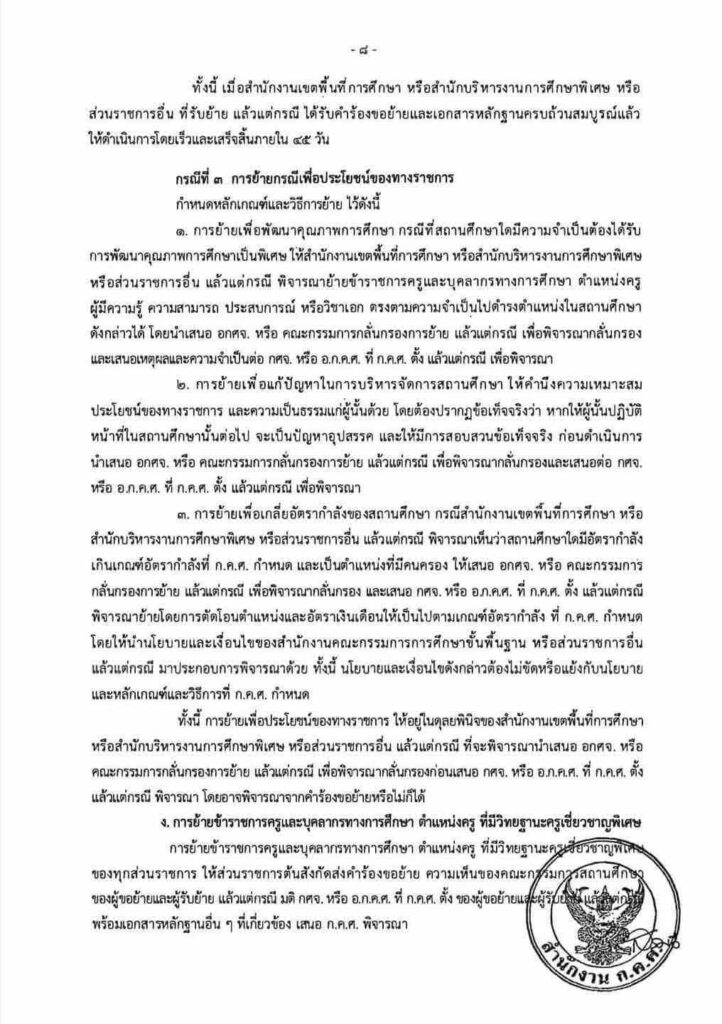 ประกาศแล้วเกณฑ์ย้ายครูใหม่ล่าสุด 2565