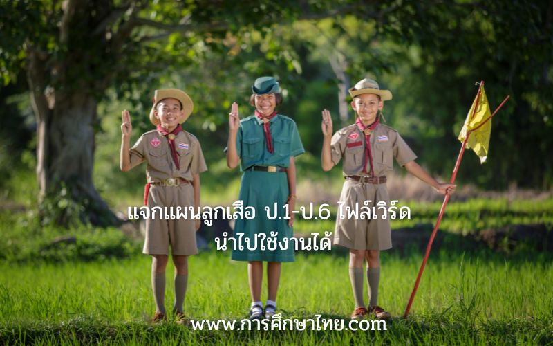 แจกแผนลูกเสือ ป.1-ป.6 ไฟล์เวิร์ด นำไปใช้งานได้