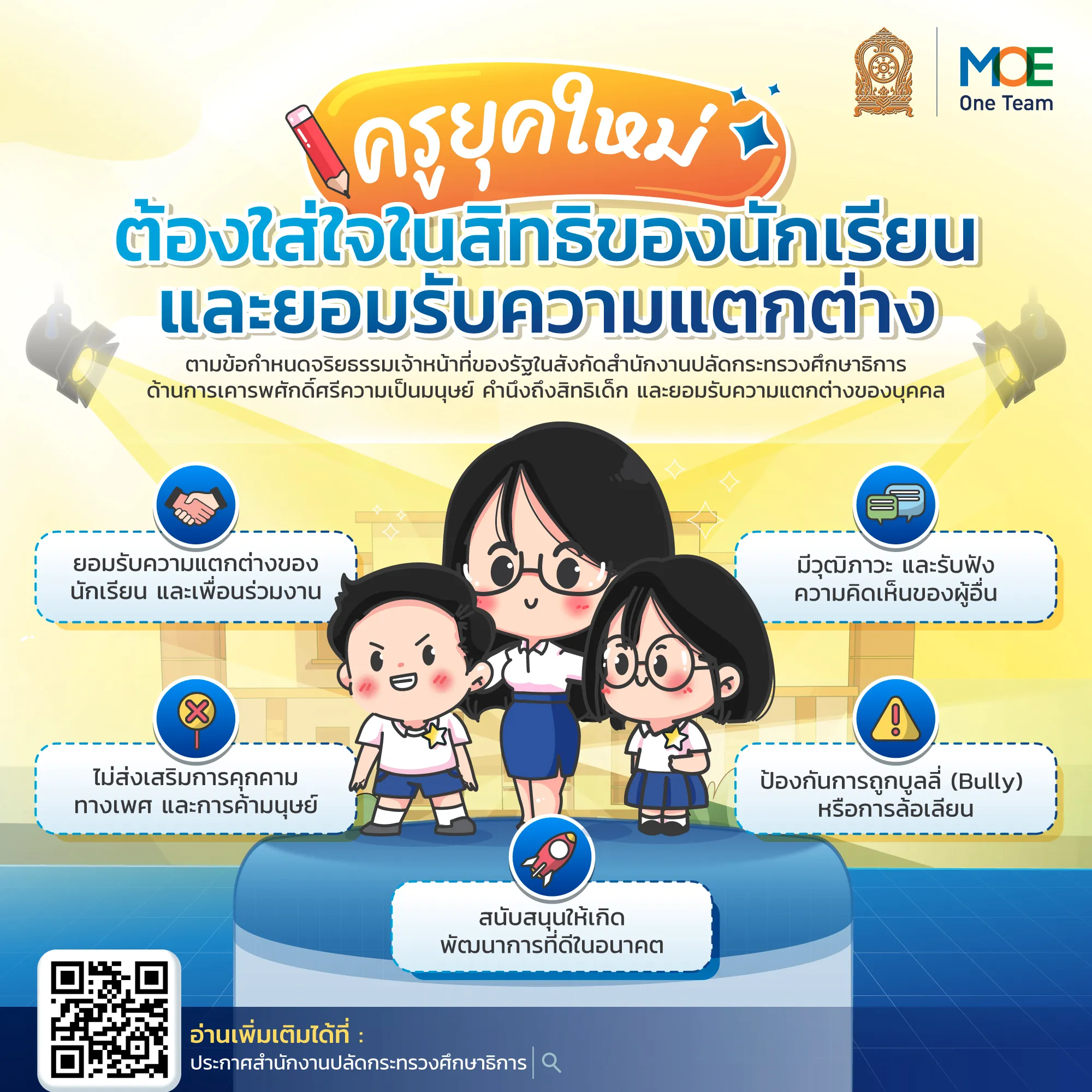 ครูยุคใหม่! ต้องใส่ใจในสิทธิของนักเรียน