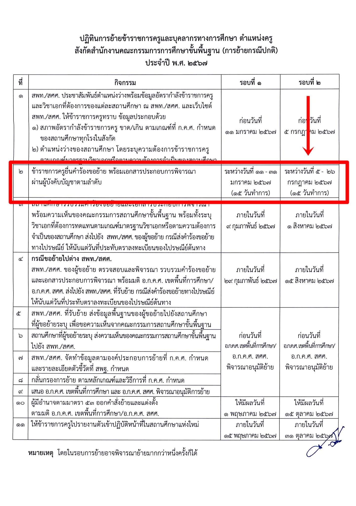 ย้ายครูรอบ 2 ปี 2567