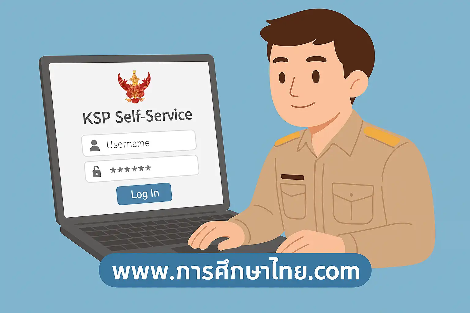 การต่ออายุใบอนุญาตประกอบวิชาชีพครู ผ่านระบบ KSP Self-Service