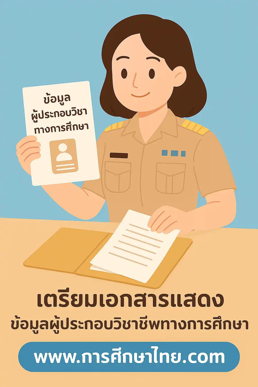 เอกสารแสดงข้อมูลผู้ประกอบวิชาชีพทางการศึกษา ที่สำคัญ