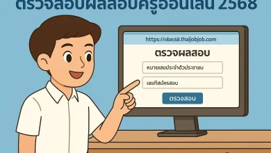แนวทางตรวจสอบผลสอบครูออนไลน์ 2568