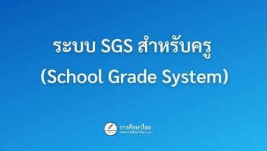 ระบบ SGS สำหรับครู (School Grade System)