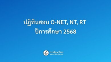 ปฏิทินสอบ O-NET, NT, RT ปีการศึกษา 2568