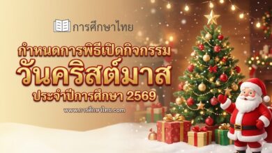 กำหนดการพิธีเปิดกิจกรรมวันคริสต์มาส ประจำปีการศึกษา 2569