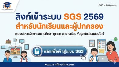 ลิงก์เข้าระบบ SGS 2569 สำหรับนักเรียนและผู้ปกครอง