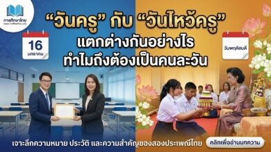 “วันครู” กับ “วันไหว้ครู” แตกต่างกันอย่างไร ทำไมถึงต้องเป็นคนละวัน