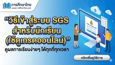 วิธีเข้าสู่ระบบ SGS สำหรับนักเรียน