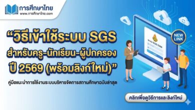 วิธีเข้าใช้ระบบ SGS สำหรับครู–นักเรียน–ผู้ปกครอง ปี 2569 (พร้อมลิงก์ใหม่)