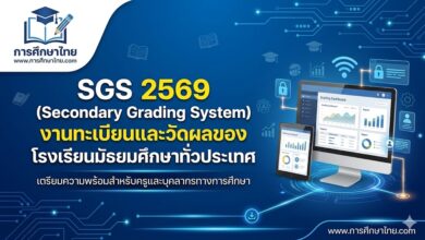 SGS 2569 (Secondary Grading System) งานทะเบียนและวัดผลของโรงเรียนมัธยมศึกษาทั่วประเทศ