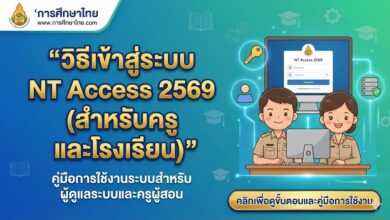 วิธีเข้าสู่ระบบ NT Access 2569 (สำหรับครูและโรงเรียน)