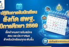 สพฐ. เคาะแล้ว ปฏิทินการรับนักเรียน ปีการศึกษา 2569