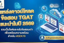 แหล่งดาวน์โหลดข้อสอบ TGAT แนะนำในปี 2569