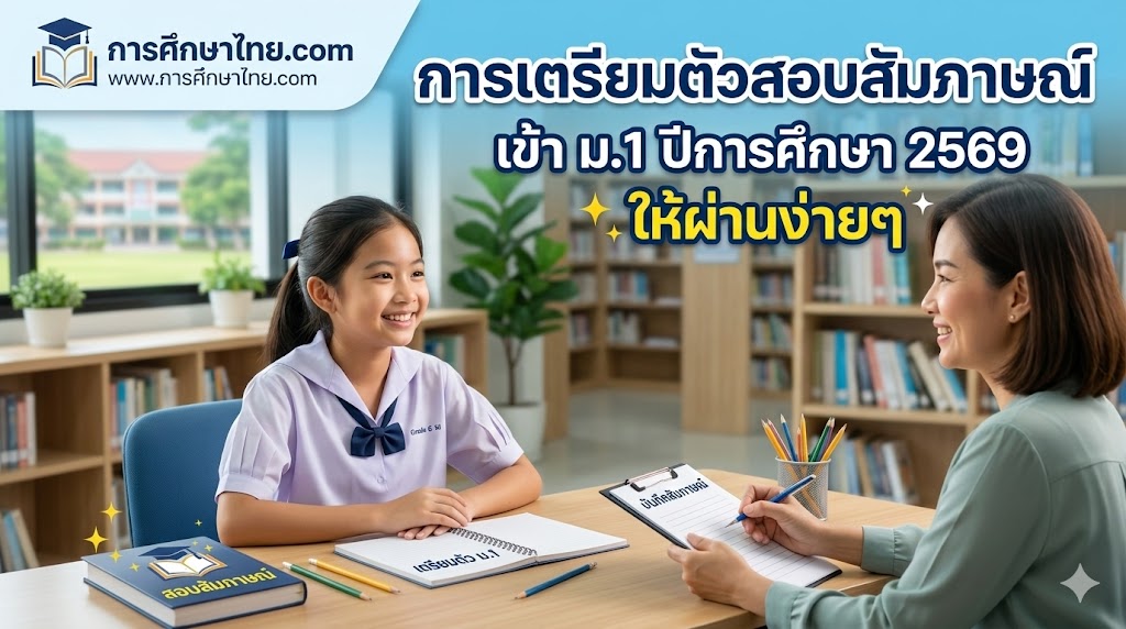 เตรียมสอบสัมภาษณ์เข้า ม.1 ปี 2569 ให้ผ่านง่ายๆ
