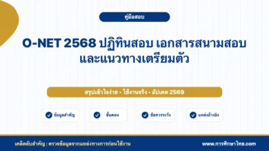 O-NET 2568 ปฏิทินสอบ เอกสารสนามสอบ และแนวทางเตรียมตัว