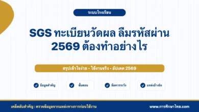 SGS ทะเบียนวัดผล ลืมรหัสผ่าน 2569 ต้องทำอย่างไร