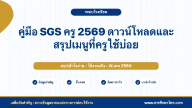 คู่มือ SGS ครู 2569 ดาวน์โหลดและสรุปเมนูที่ครูใช้บ่อย