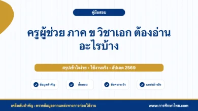 ครูผู้ช่วย ภาค ข วิชาเอก ต้องอ่านอะไรบ้าง สรุปแนวทางเตรียมสอบ