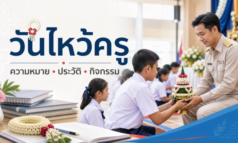 วันไหว้ครู ความหมาย ประวัติ และกิจกรรมไหว้ครูในโรงเรียนไทย