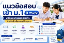 แนวข้อสอบเข้า ม.1 ปี 2569 พร้อมแนวทางเตรียมตัวสำหรับนักเรียนและผู้ปกครอง