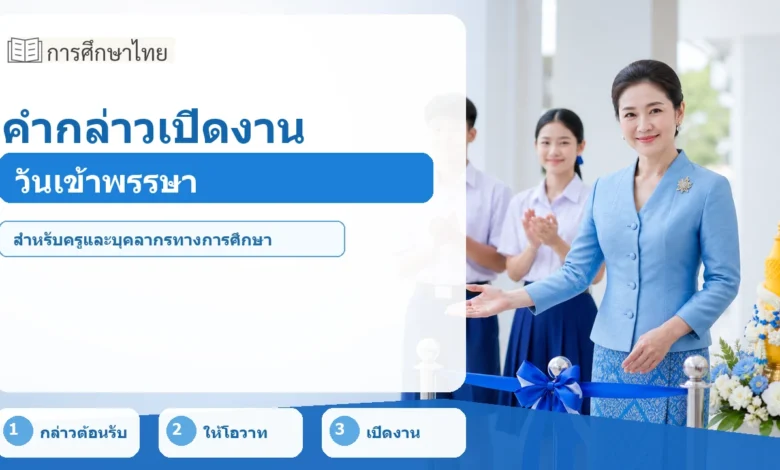 ภาพปก คำกล่าวเปิดงานวันเข้าพรรษา