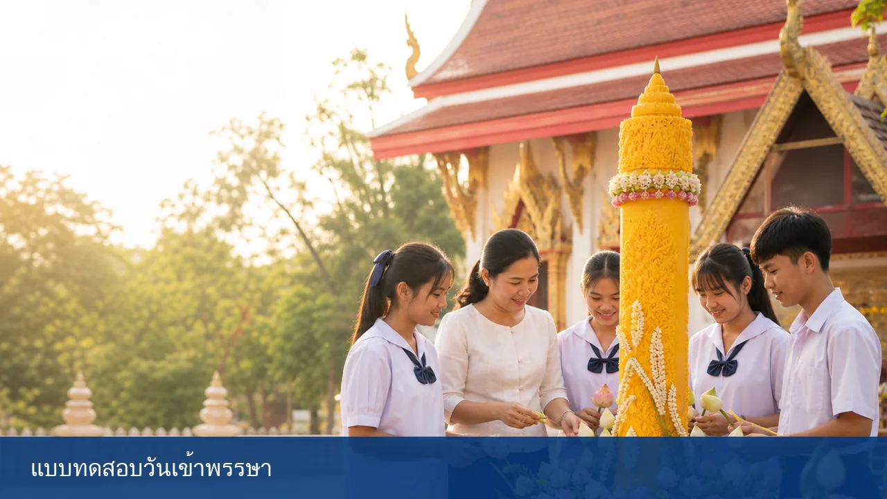 ภาพประกอบ แบบทดสอบวันเข้าพรรษา พร้อมเฉลย