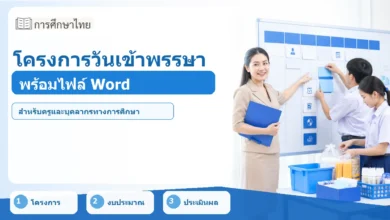 ภาพปก โครงการวันเข้าพรรษา พร้อมไฟล์ Word
