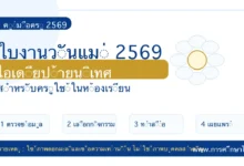 ใบงานวันแม่ 2569 และไอเดียป้ายนิเทศวันแม่สำหรับครู