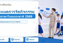 ภาพปก กำหนดการจัดกิจกรรมวันภาษาไทยแห่งชาติ 2569