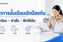 จัดการชั้นเรียนเชิงป้องกันด้วยกิจวัตร คำสั่ง และการฝึกที่ชัดเจน