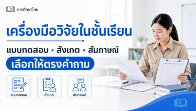 เครื่องมือวิจัยในชั้นเรียน เลือกแบบทดสอบ แบบสังเกต หรือสัมภาษณ์อย่างไร