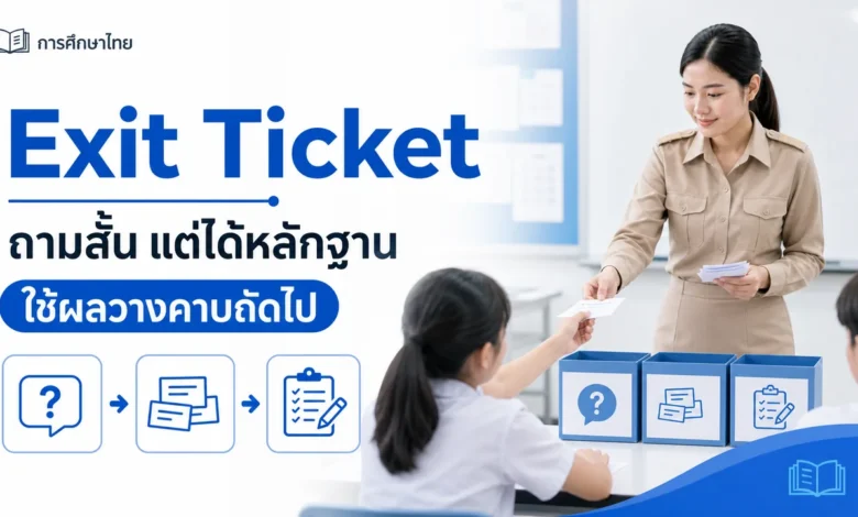 Exit Ticket ออกแบบคำถามอย่างไร และใช้ผลวางแผนคาบถัดไป