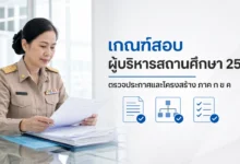เกณฑ์สอบผู้บริหารสถานศึกษา 2569 ต้องสอบอะไรบ้าง ตรวจจากประกาศไหน