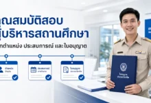คุณสมบัติสอบผู้อำนวยการและรองผู้อำนวยการสถานศึกษา ตรวจอะไรบ้าง