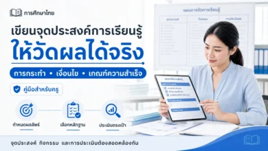 วิธีเขียนจุดประสงค์การเรียนรู้ให้วัดและประเมินผลได้จริง