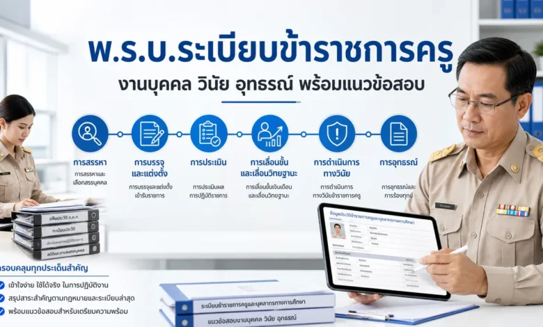 แนวข้อสอบ พ.ร.บ.ระเบียบข้าราชการครู สำหรับผู้บริหารสถานศึกษา