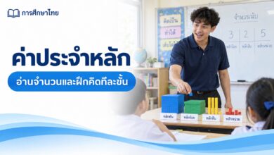 แบบฝึกค่าประจำหลักและการเขียนจำนวนในรูปกระจาย