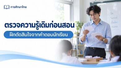 ตรวจความรู้เดิมก่อนสอน: แบบฝึกตัดสินใจจากคำตอบนักเรียน